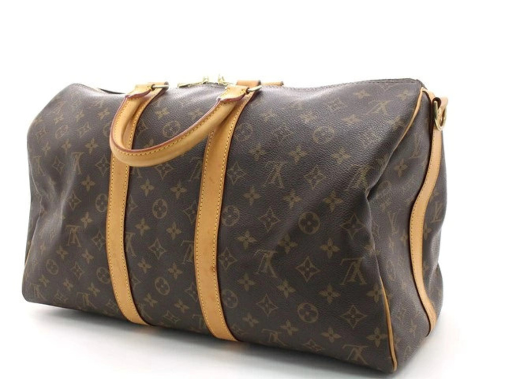 Louis Vuitton Bandouliere Boston Monogram Keepall Bag Travel Brown